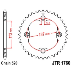 Rozeta JT 35 zubů Suzuki LTZ, LTR                                                                                                                                                                                                                         