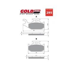 Brzdové destičky GoldFren K5 Yamaha Raptor 700 06-12 zadní                                                                                                                                                                                                