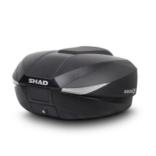 Vrchní kufr na motorku SHAD SH58X karbon (rozšiřitelný koncept) se zámkem PREMIUM                                                                                                                                                                         