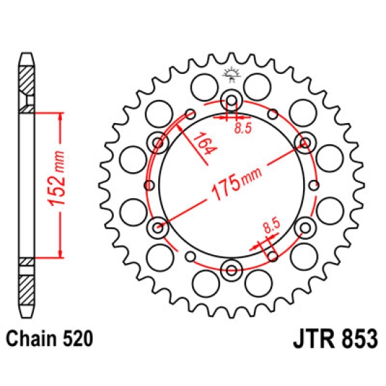 Rozeta JT YAMAHA 41 zubů                                                                                                                                                                                                                                  