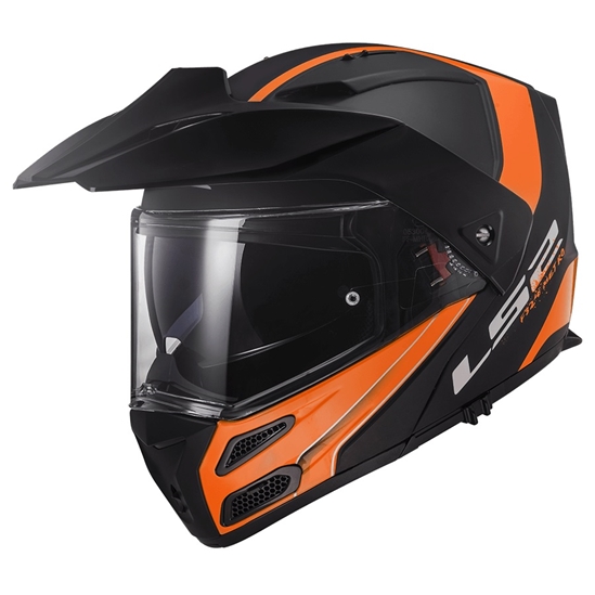 Helma LS2 FF324 METRO EVO RAPID Matt Black Gloss Orange, FOG FIGHTER (PINLOCK)